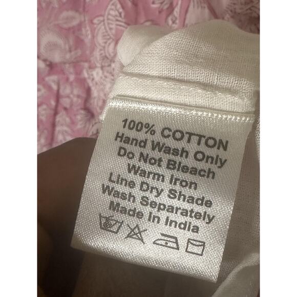 Hampton House Dress Womens Small Pink Floral Ruffle Tiered Swing Boho Mini - Picture 6 of 6